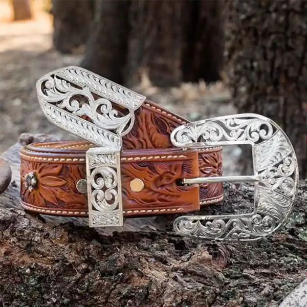 Dodge City Custom Three Piece Buckle Set